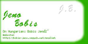 jeno bobis business card